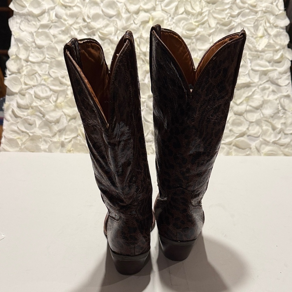 Nomad Brown Leopard Western Boots - Picture 3 of 5